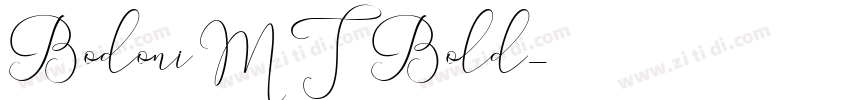 BodoniMT Bold字体转换